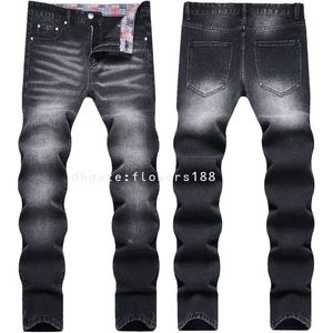 Jean masculin plus taille pour hommes prêts à porter 2024 jeans noirs pantalon millé