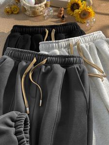 Pantalones vaqueros para hombre Pantalones deportivos de felpa Leggings sueltos de invierno Casual largo grueso otoño y sanitario