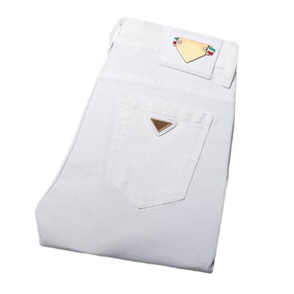 Jeans masculin prda printemps d'été mince denim slim slim fit européen américain marque haut de gamme pantalon droit xw6021-1