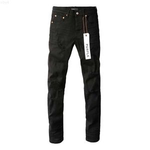 Jeans pour hommes Purple Brand American High Street Noir en détresse et usé OutozlpGJY1