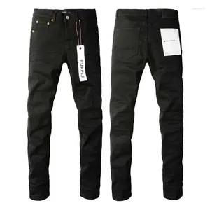 Brand de jean pourpre pourpre américain High Street Noir plissé Basicl2jp