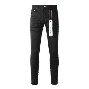 Jeans Homme Purple Brand Jeans American High Street Noir Plissé BasicL2JP