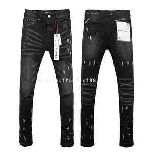 Jeans masculin jeans de marque violette jeans tendance hip hop tendance slim fine étirement jean jean rouge et noir jean noir rouge