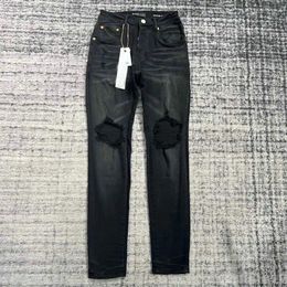 Jeans para hombres Marca púrpura Diseñador para hombre Combate Verano 23 Estiramiento Slim Slim Moda Pantalones casuales
