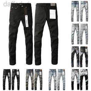 Jeans pour hommes Pantalons en denim violet Hommes Designer Jean Femmes Pantalon noir High1 Qualité Design droit Rétro Streetwear Pantalon de survêtement décontracté Cargo Hip Hop Pant 240305