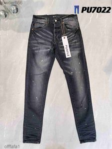 Jeans pour hommes Purple Mens Skinny Designer Ripped Bike Slim Pantalon droit Fold Fashion Trend Brand Retro Hip Hop High Street 35 Ntgpw9xy