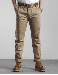 Jeans Homme Rouge RGT-0003 US Army Officer Mans Pantalon 9oz Coton Bonne Qualité Pantalon Chino Décontracté