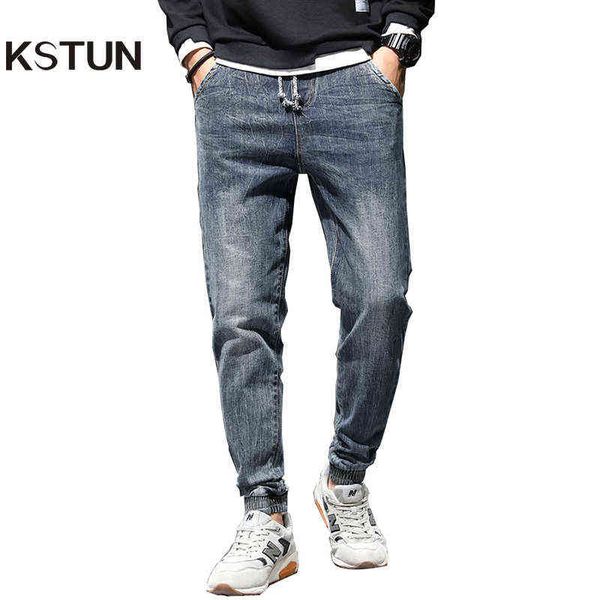 Jeans pour hommes décontracté fuselé Harem pantalon Streetwear cordon de serrage taille élastique décontracté Joggers pantalon coupe ample hommes Jeans pantalon G0104