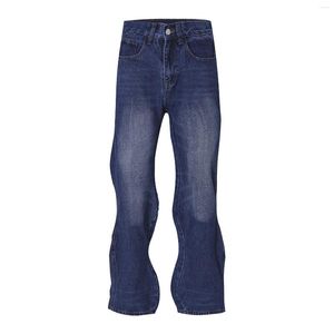 Mannen Jeans Retro Blue Wave Ontwerp Y2k Baggy Mannen 2023 Wassen Harajuku Micro Flare Broek Losse Toevallige Mannelijke Kleding