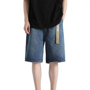 Jean rétro pour hommes, short en Denim, ample, décontracté, pantalon court, coupe régulière, printemps été