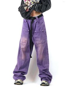 Jeans de hombre Ropa de hip-hop retro Monos Hombres Street Washed Do Old Tie-dye For And Women With The Tide