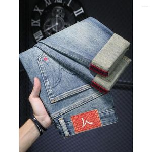 Heren jeans retro nostalgische hoogwaardige slanke, rechtopeen hoog betaalbare mode all-matching stretch broek