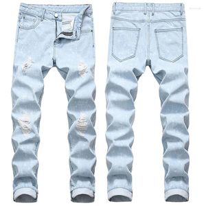 Jeans pour hommes Retro Washed Ruined Hole Pantalons décontractés Harem Tide Hong Denim Kong Style Pantalon Plus Size