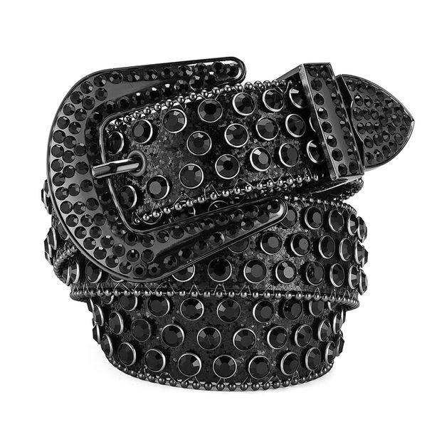 Ceinture en jean pour hommes et femmes, grande taille, strass, Denim occidental brillant, Design à rivets, cuir, HipHop, Punk Rock, Style Y2K