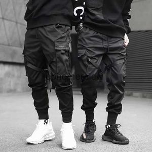 Jeans para hombres Cintas Harem Joggers Hombres Pantalones Cargo Streetwear 2023 Hip Hop Bolsillos Casuales Pantalones de pista Masculino Harajuku Moda PantalonesEphemeralew