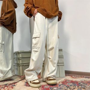 Jeans masculin riz white cargo patchwork pantalon décontracté halet