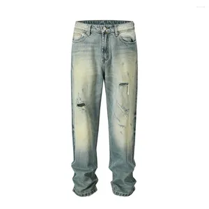 Heren jeans gescheurd gat gewassen baggy pantalones hombre broek streetwear vintage gerafeld ropa y2k casual denim broek oversized oversized