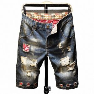 Mannen Jeans Gescheurde Shorts 2023 Zomer Nieuwe Fi Casual Vintage Slim Fit Denim Shorts Mannelijke Merk Kleding V7Gt #