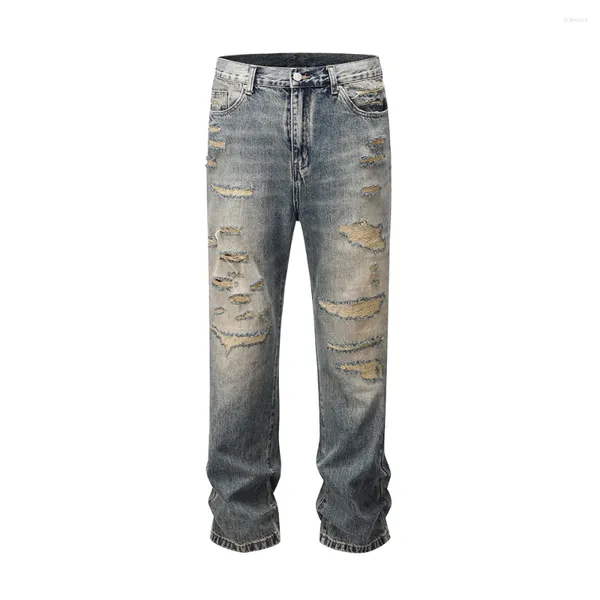 Jeans pour hommes déchirés lavés streetwear baggy y2k pantalons en denim et pantalons droits pour femmes hombre pantalons cargo surdimensionnés décontractés