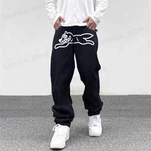 Jeans pour hommes Ropa Dog Print Street Clothing Jeans pour hommes avec sac Hip Hop Y2K Straight Loose Gothic Denim Pantalons Pantalones Vaqueros Z230712
