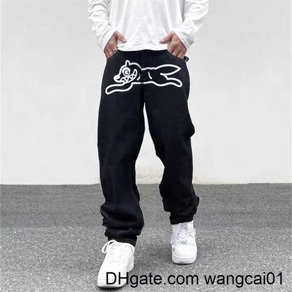 Jeans pour hommes Ropa Dog Print Streetwear Hommes Hip Hop Baggy Jeans Pantalons Y2K Vêtements Straight Loose Goth Denim Pantalons Pantalones Vaqueros 4123