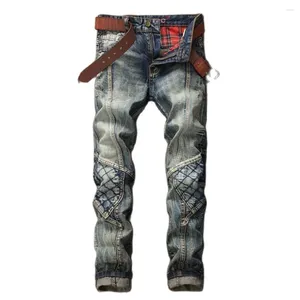 Jeans pour hommes Samlona Plus Taille Hommes Denim Pantalon 2024 Printemps Pantalon Slim Bas Mâle Patchwork Ripped Pantalon Hommes Vêtements