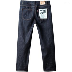 Jeans masculin Selvedge Denim moyen moyen pantalon vintage linéaire camping extérieur printemps