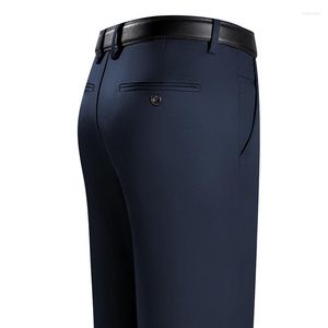 Jeans pour hommes Simple 2023 Automne Hommes Casual Peluche Business Jambe droite Grand Pantalon en tissu ample