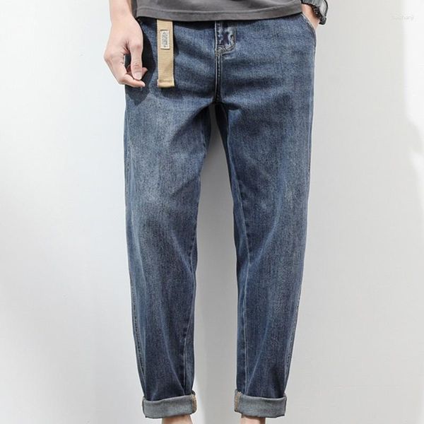 Jeans pour hommes Simple rétro pour hommes vêtements vêtements décontractés amples surdimensionné retrousser mode Denim pantalon lavé en détresse Cargo pantalon