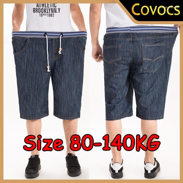 Pantalones vaqueros para hombre talla 36-48 Plus pantalones cortos de mezclilla cómodos