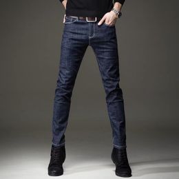 Heren Jeans Skinny Broek Stretch Regular Fit Business Casual Klassieke Stijl Mode Denim Broek Mannelijke T42 230629