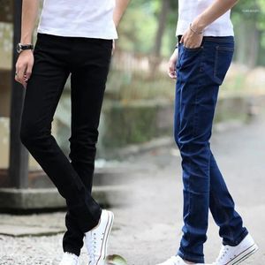 Jeans masculin slim petit pied stretch sall straight coréen mode noir tache résistante pantalon streetwear cargo hommes
