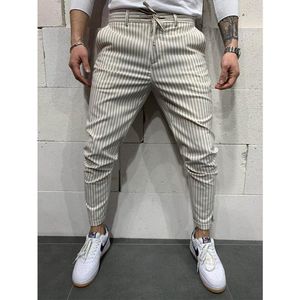 Jeans Homme Petite Jambe Pantalon Décontracté à Lacets Rayé