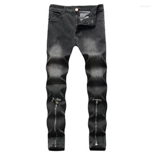 Jeans pour hommes printemps et automne coton crayon classique jeunesse Slim Fit élastique mince pantalons décontractés sport course à pied