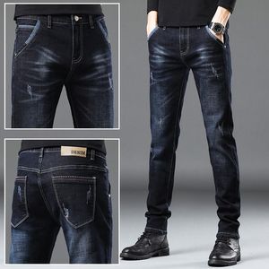 Jeans pour hommes printemps et automne petits pantalons élastiques pantalons décontractés pour hommes