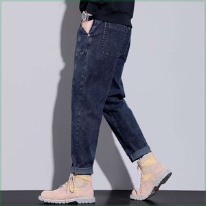 Herenjeans, losse Harlan-broek voor de lente en de herfst, elastische, veelzijdige casual herenbroek Q808