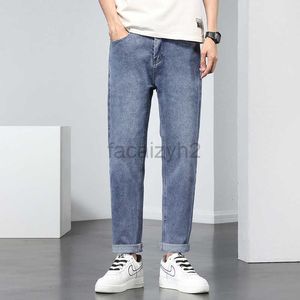 Jeans masculin printemps et automne nouveau jean masculin en vrac de style raide de la jambe tendance pantalon de couleurs décontractées élastique et pantalon de taille plus