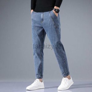 Jeans masculins printemps et automne nouveau jeans masculin slim fit petite édition droite édition à la mode pantalon de jean décontracté élastique à la mode pantalon de taille plus taille