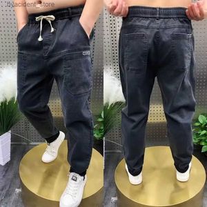 Jeans para Hombres Estilo Primavera y Otoño Seis Bolsillos Jeans de Gran Tamaño Sueltos Pantalones de Pierna Recta Versátiles para Hombres Versátiles Durables Casuales L240313