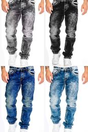 Jeans pour hommes Printemps et été Slim Personnalité Jeans Casual Top Line Pantalon Droit Personnalité Hip Hop Jeans Vêtements Hommes 221119