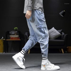 Jeans pour hommes printemps automne 2022 japonais décontracté outillage pantalon mode à la mode lâche cheville sarouel longueur