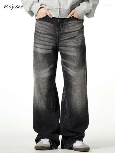 Jeans pour hommes printemps automne mode homme loisir américain de style américain pantalon masculin basique Souchy vintage labot lâche blanche