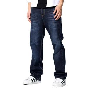 Heren Jeans Lente Herfst Mannen Mode Rechte Losse Baggy Harem Denim Broek Casual Katoenen Broek Blauw Plus Size 28-48291O