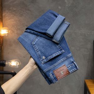 Jeans pour hommes printemps automne hommes coupe ajustée européenne américaine TBicon marque haut de gamme petit pantalon droit F257-09