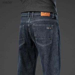 Heren jeans lente herfst heren kleding baggy rechte jeans zachte eenvoudige mode heren katoen stretch casual denim Jeanswx