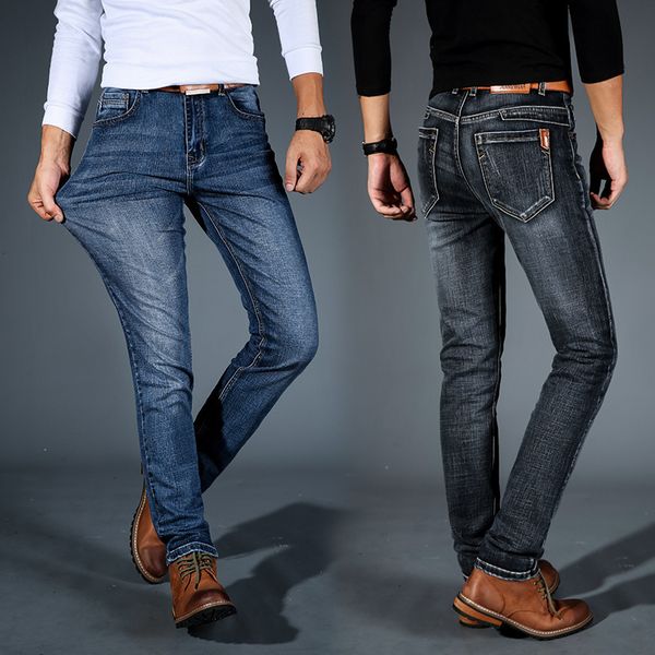 Jeans pour hommes printemps automne jeans skinny hommes paire serrée de pantalon en jean homme pantalon en denim lavé 73 coton grande taille 40 38 230106