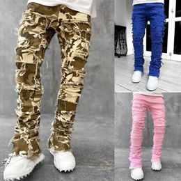 Jeans pour hommes Printemps Automne Hommes Y2K Pantalon Streetwear Rose Hip Hop Pantalon Vêtements ropa hombre 231107