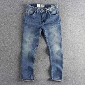 Heren jeans lente mode mannen wassen om oud lichtblauw rechte been te doen alle trendbroeken