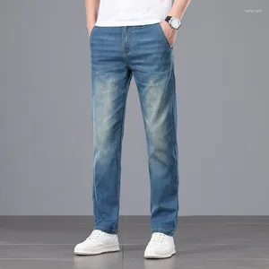 Jeans masculin printemps pour hommes haut de gamme légère nostalgique bleu élastique en liberté de grande taille pantalon décontracté