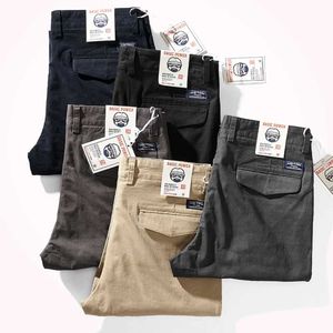Jeans masculin printemps nouveau pantalon élastique à serre-serppe tissé rétro aux poids lourds américains pour hommes pant pantalon de coton pur purement hétéro